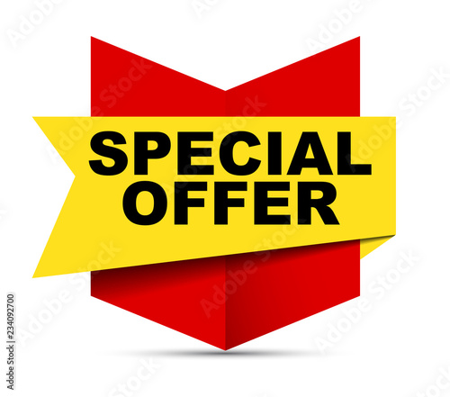 red vector banner special offer