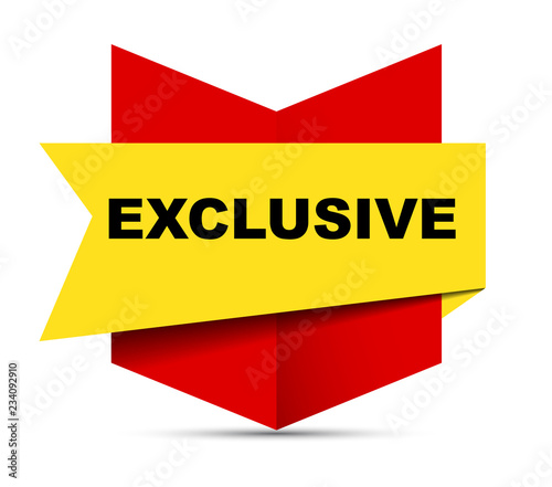 red vector banner exclusive