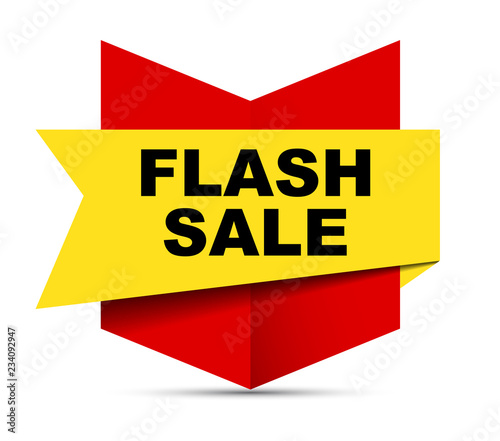 red vector banner flash sale