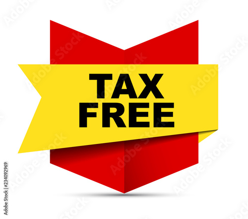 red vector banner tax free