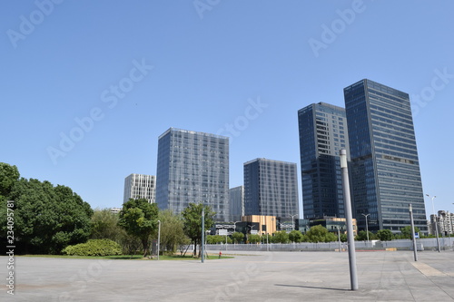 Cityscape near Shanghai Oriental Sports Center, China