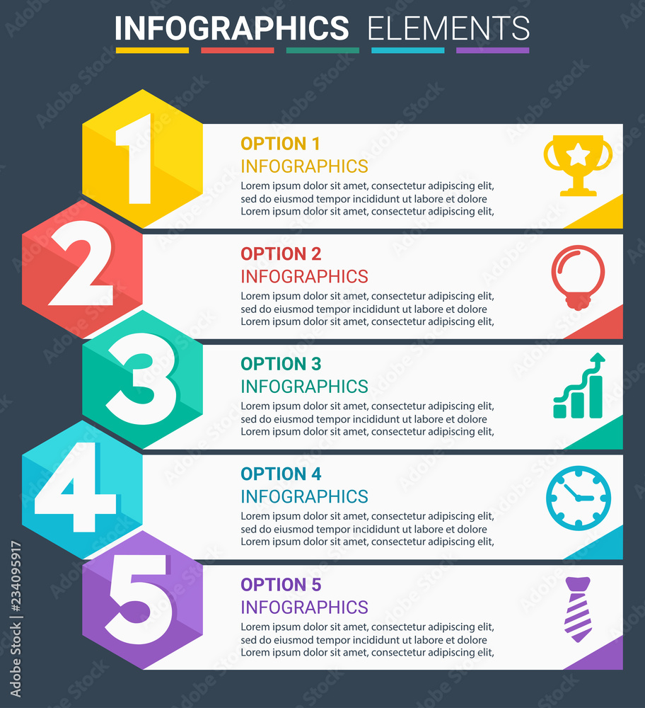 INFOGRAPHICS element design the number top five(Multiple Values) INFOGRAPHICS element design the number top five(Multiple Values)