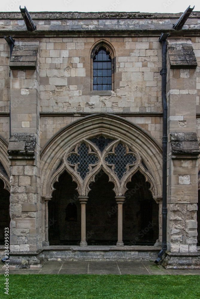 English Half Arch Tracery Window 