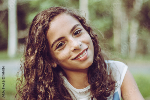 Portrait of beautiful girl smiling