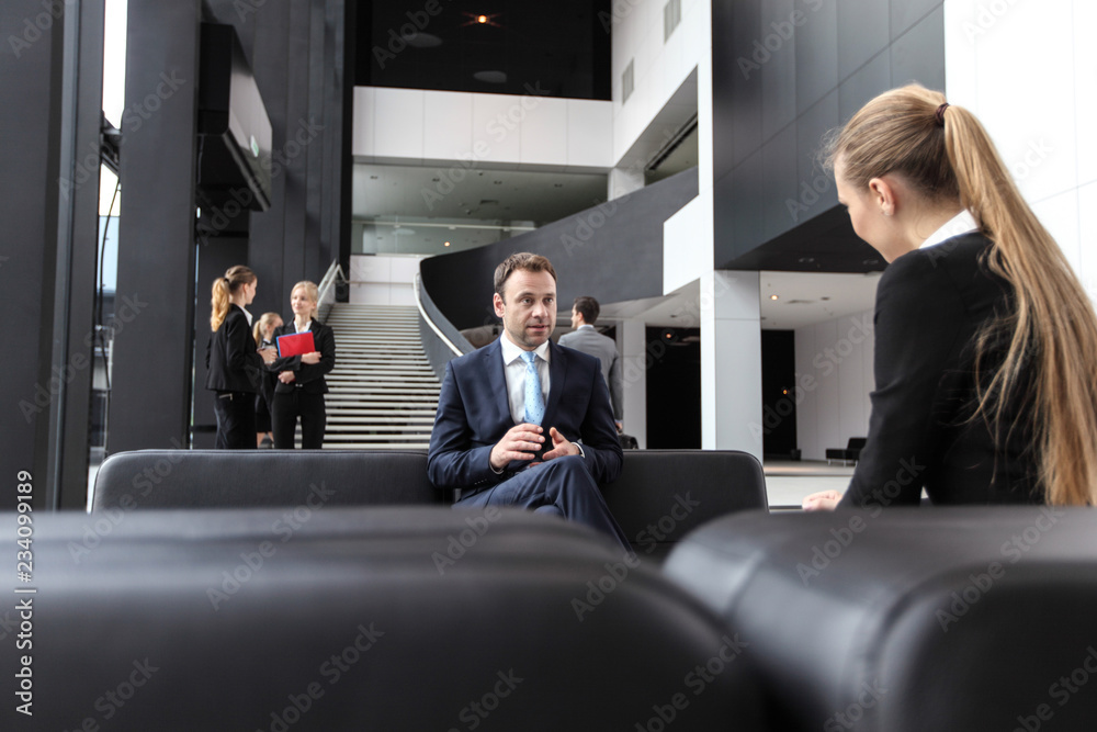 Fototapeta premium Business people talking