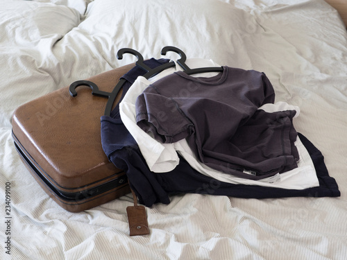 luggage suitcase pack clothes ready to vacation weekend travel