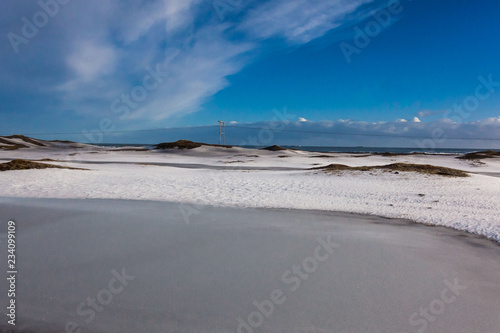Jokulsarlon snow landscape in Hvannadalshnukur, Iceland for beautiful background photo