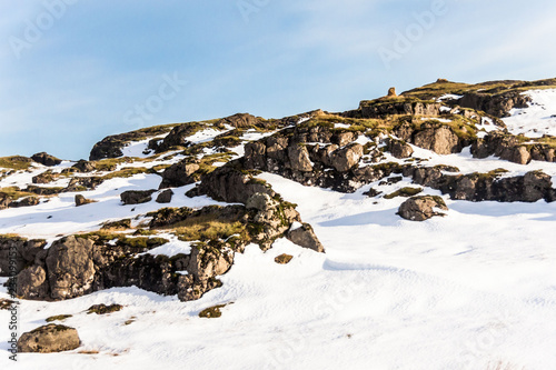 Jokulsarlon snow landscape in Hvannadalshnukur, Iceland for beautiful background