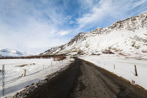 Jokulsarlon snow landscape in Hvannadalshnukur, Iceland for beautiful background