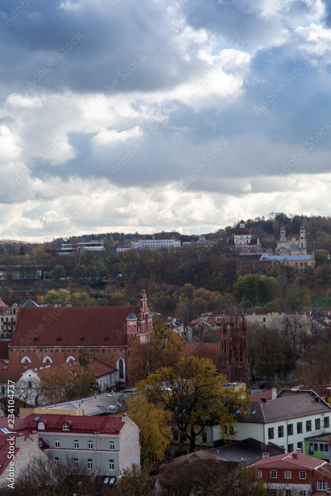 Obraz premium Panorama von der Altstadt von Vilnius in Litauen 