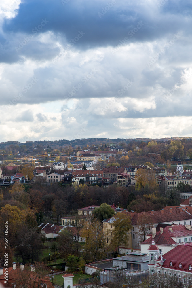 Fototapeta premium Panorama von der Altstadt von Vilnius in Litauen 
