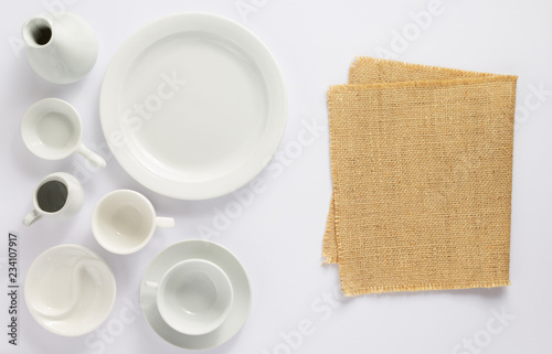 empty plate on white  background