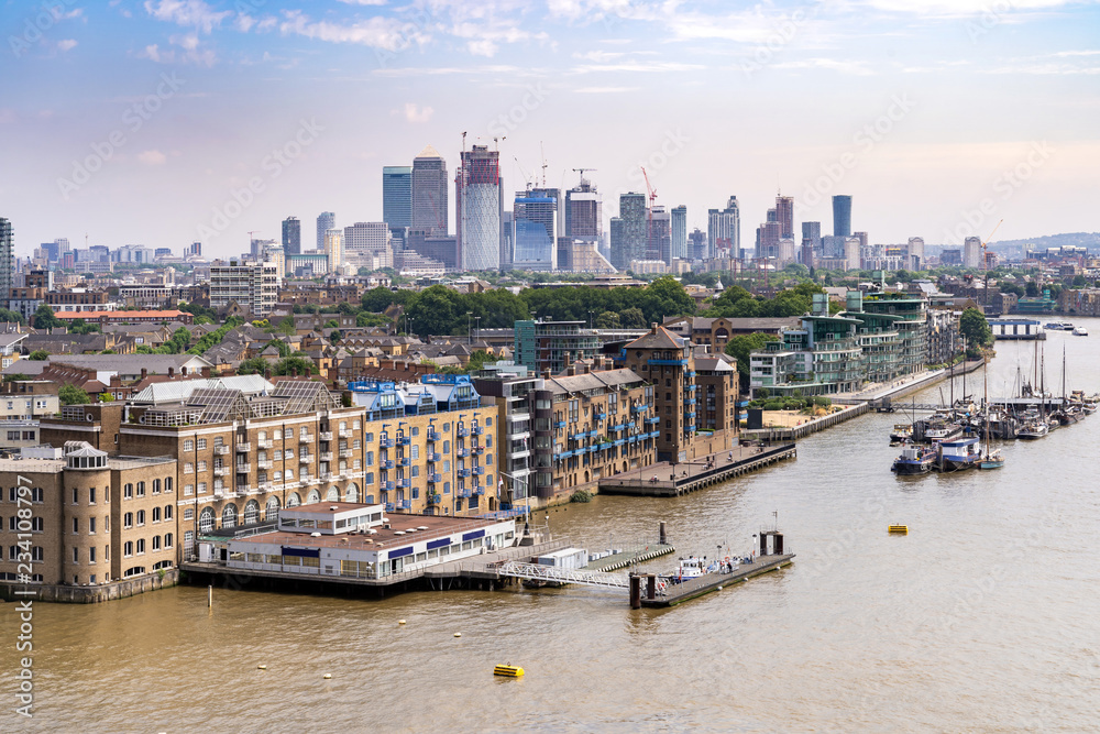 London cityscape with River Thames