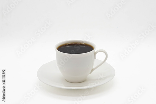 cup of tea or coffee on isolated white background