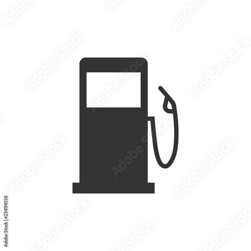 Gas pump icon. Vector illustration, flat design.