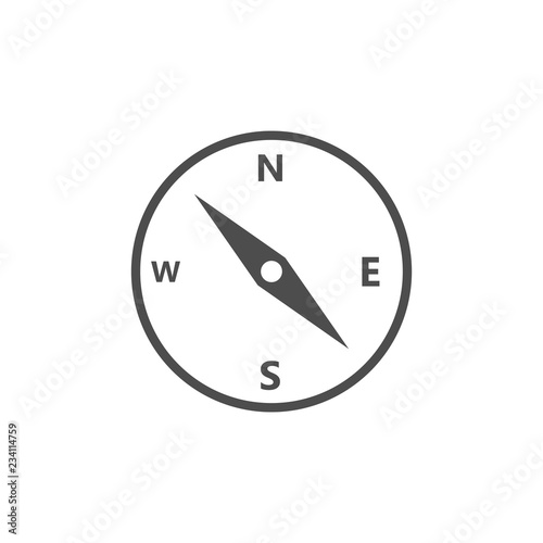 Free Download Compass, navigation icon. Vector illustration, flat design. - GFXLoad