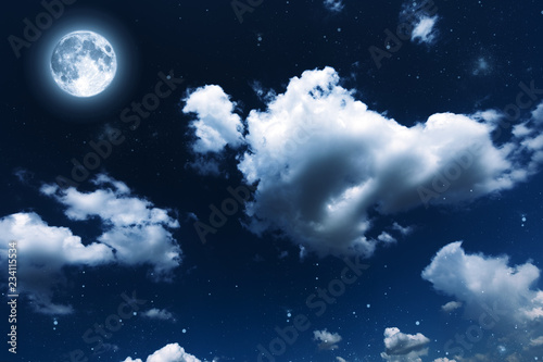 Fototapeta Naklejka Na Ścianę i Meble -  backgrounds night sky with stars and clouds.