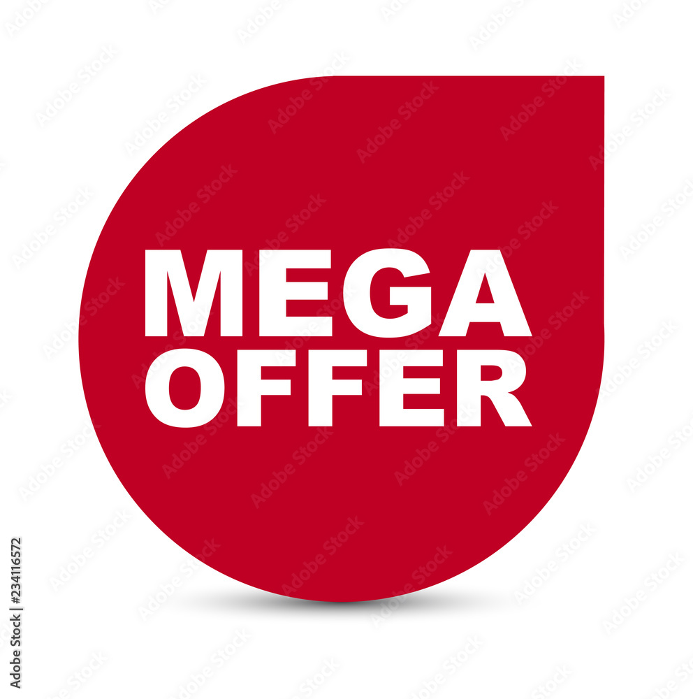 red vector banner mega offer red vector banner mega offer