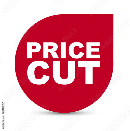 red vector banner price cut
