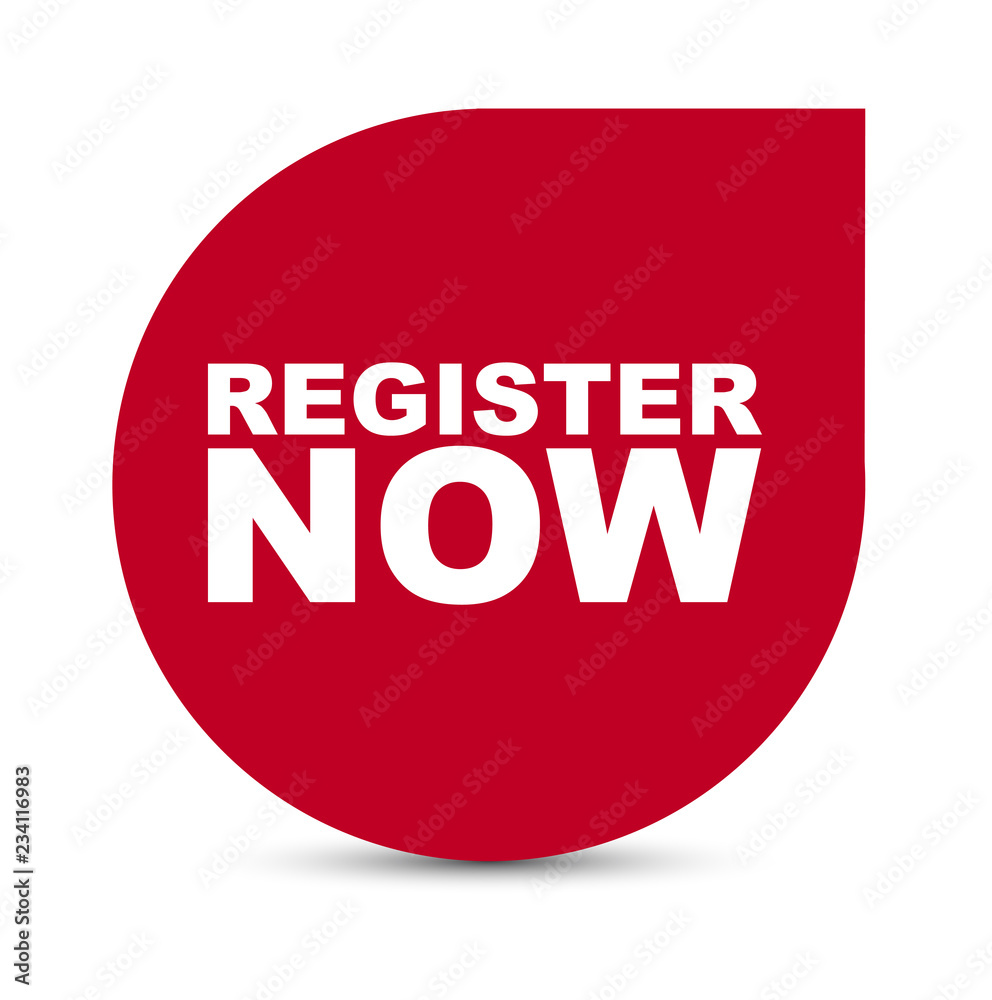 red vector banner register now red vector banner register now