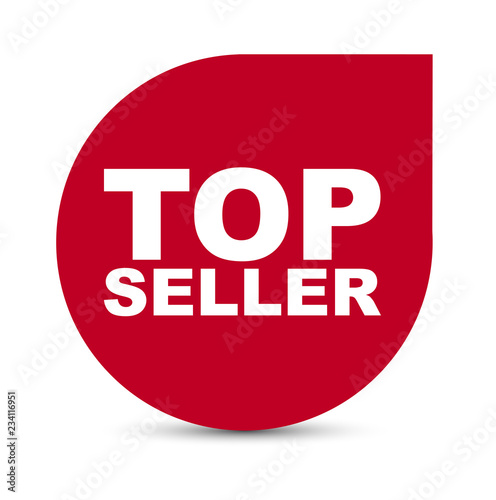 red vector banner top seller