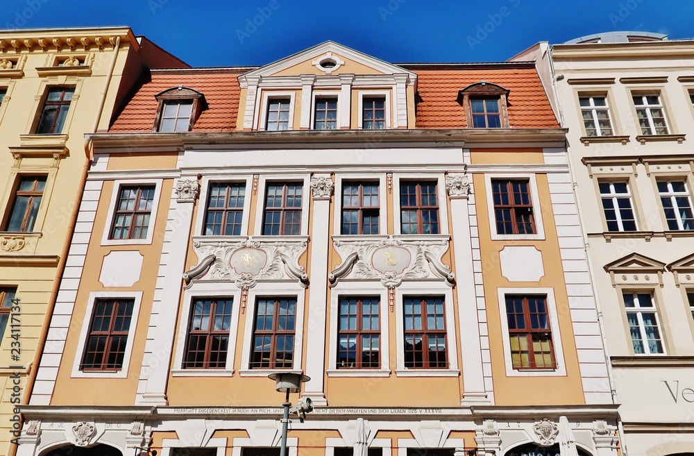 Obraz premium Börsenhalle, Obermarkt, Görlitz, Sachsen