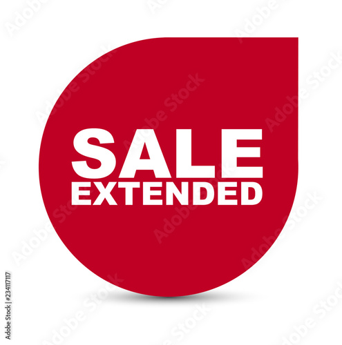 red vector banner sale extended
