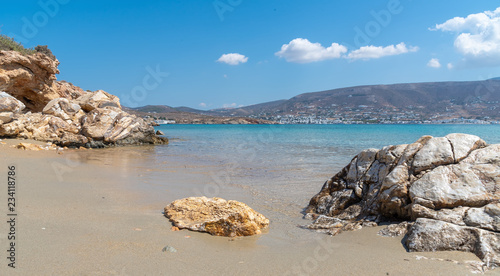 Marcello beach - Cyclades island - Aegean sea - Paroikia (Parikia) Paros - Greece photo