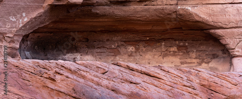 Petroglyphs in funeral cave photo