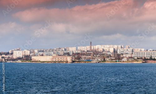 Sevastopol Bay, coastal cityscape © evannovostro