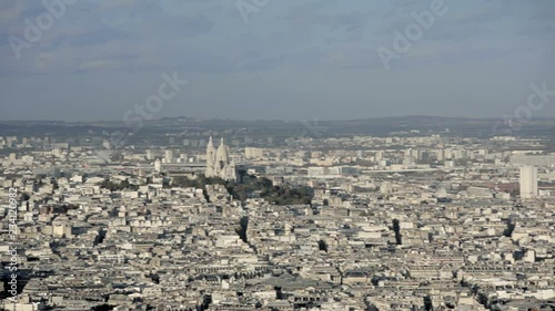 Sacre coeur in Paris seen from above. 