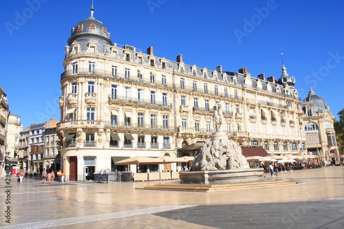 Comedy square in Montpellier, city in southern France and capital of the Herault department