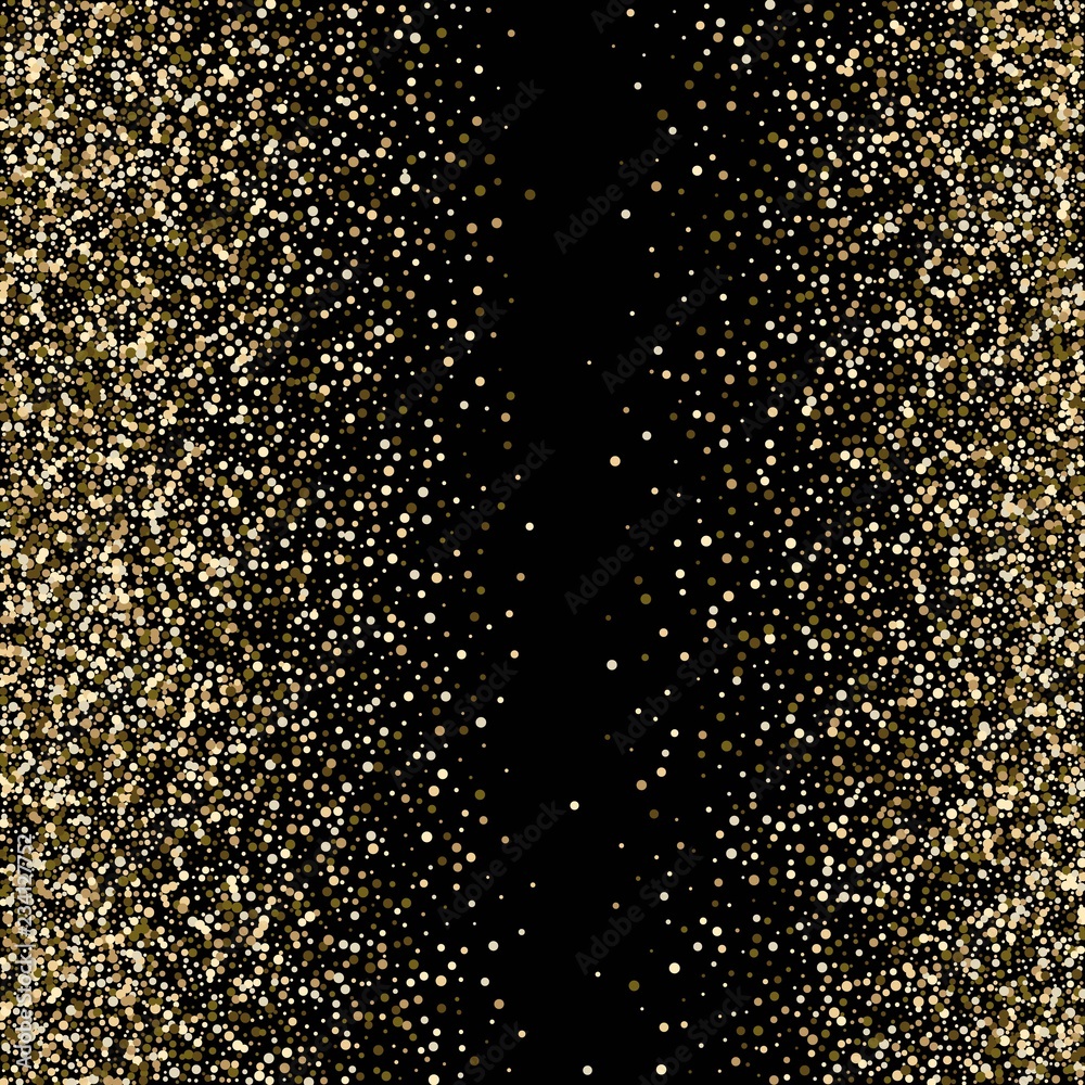 Vector gold glitter confetti pattern on white background. Shine premium wallpaper for vip greeting card. eps 10