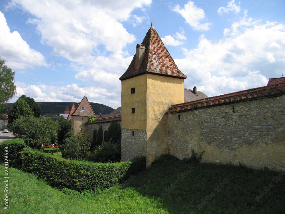 Historische Stadtmauer in Greding
