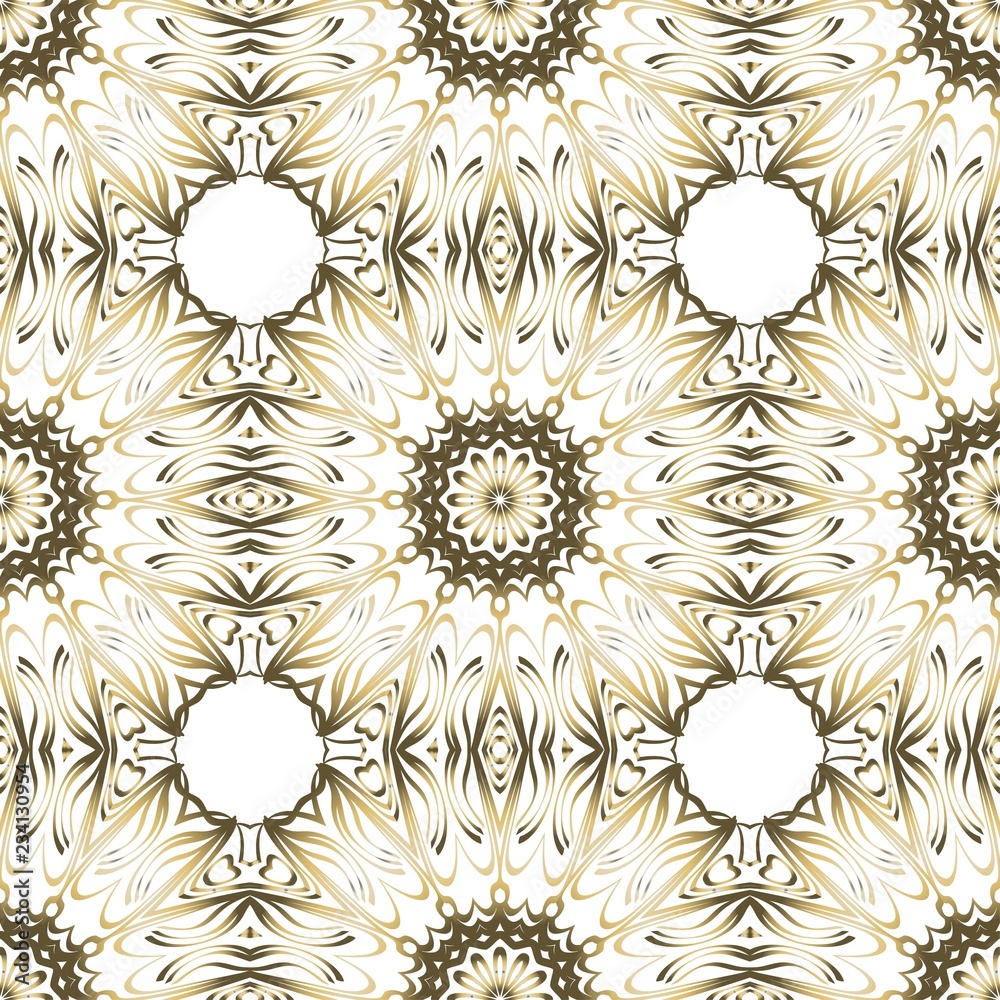 Design of a Geometric Flower seamless Pattern. vector. for wallpaper, flyer, book, brochure.