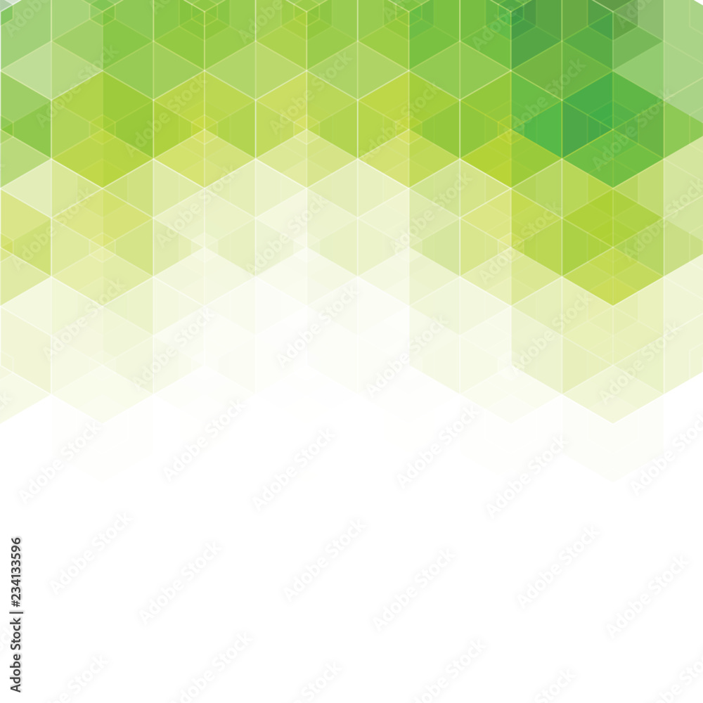 Vector background with green hexagons. Can be used in cover design ...