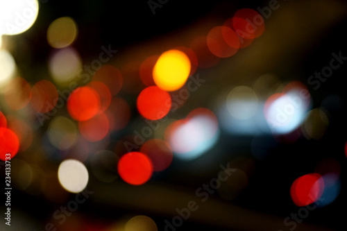 Light spots, red and yellow lights. © Ilia Shcherbakov
