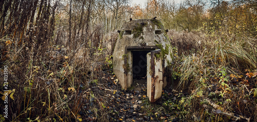 German one man bunker in a forest.