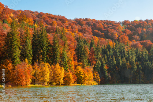 Beautiful, colorful autumn lake