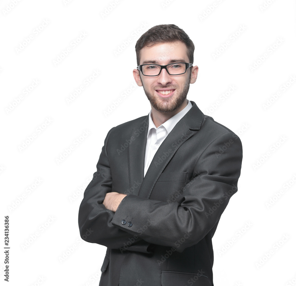 portrait of a confident young businessman.isolated on white portrait of a confident young businessman.isolated on white