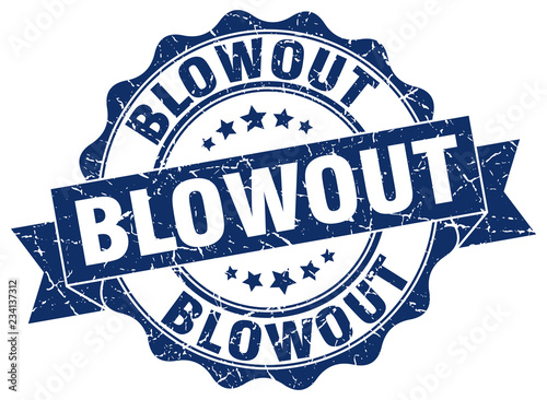 blowout stamp. sign. seal