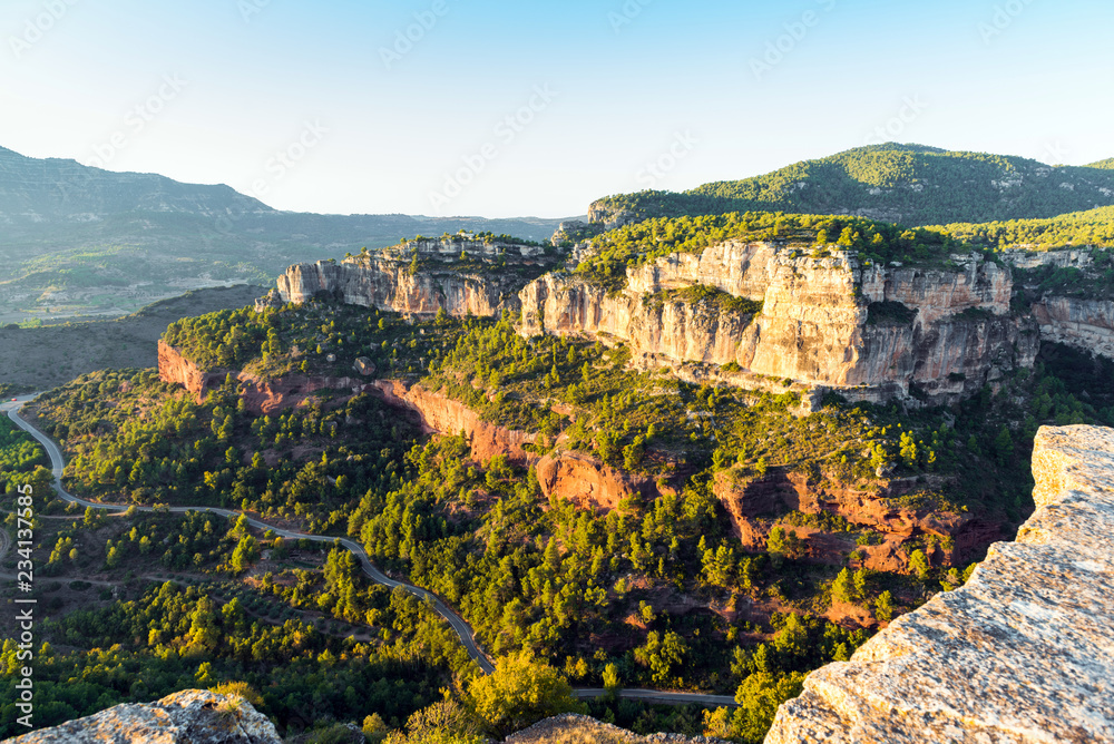 Rocky landscape in Siurana, Tarragona, Catalunya, Spain.