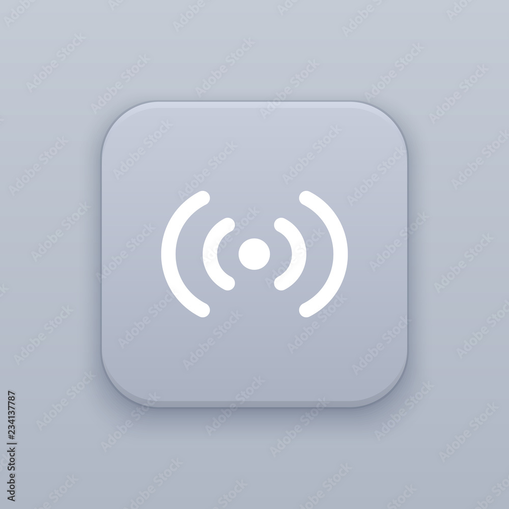 Radio link, Antenna, gray vector button with white icon Stock Vector |  Adobe Stock
