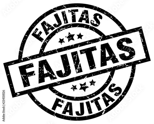 fajitas round grunge black stamp