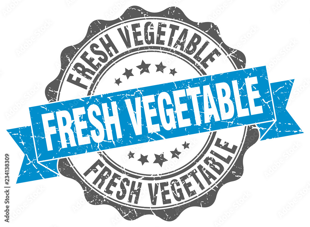 Fototapeta premium fresh vegetable stamp. sign. seal