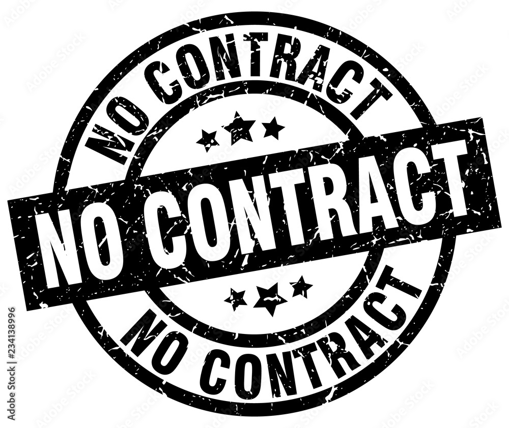 no contract round grunge black stamp