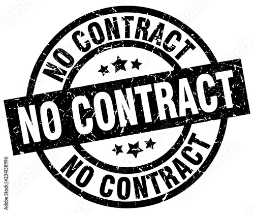 no contract round grunge black stamp