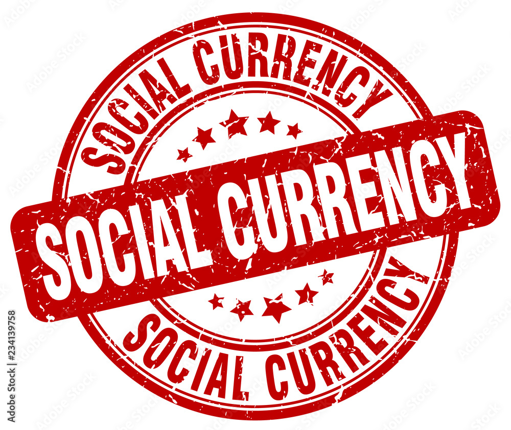 social currency red grunge stamp social currency red grunge stamp
