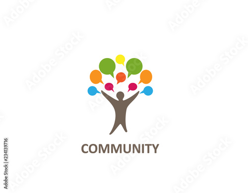 Community communication logo design