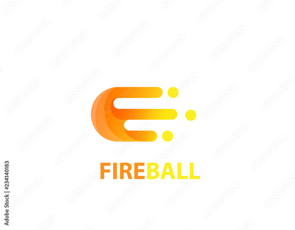 Fire ball logo, Letter e design Fire ball logo, Letter e design